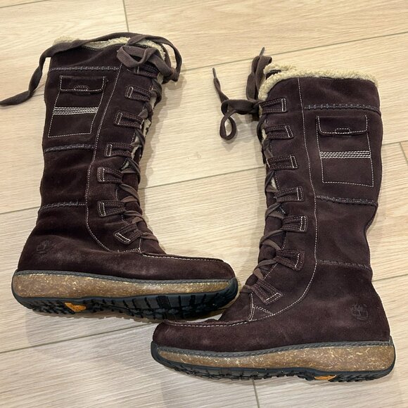 Timberland Brown Fur-Lined Boots - Picture 2 of 3